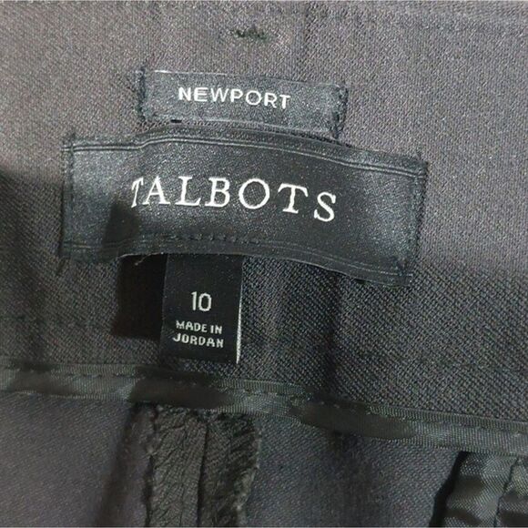 Talbots Black Cotton Blend Pants Size 10 - Picture 5 of 9